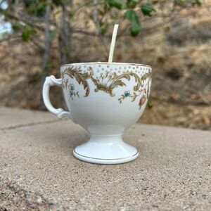 Handmade teacup candle, gingerbread scented candle